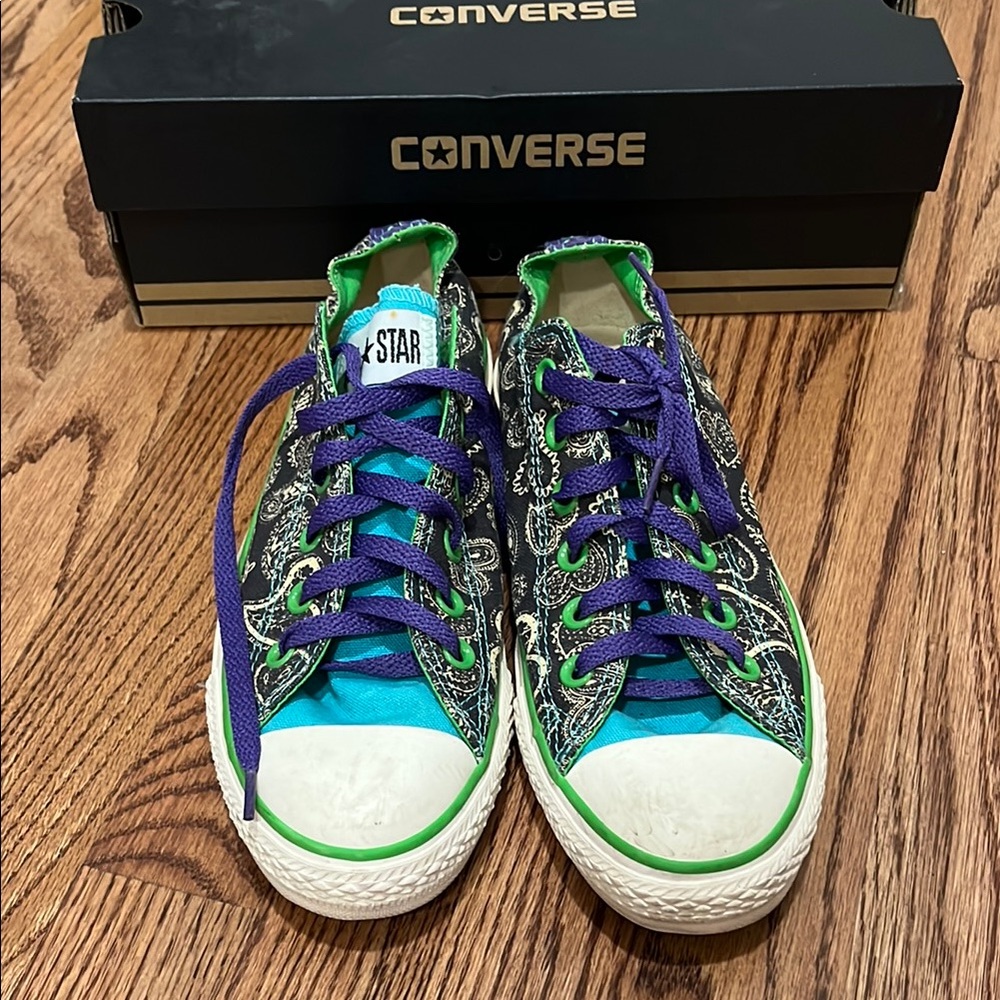 Converse Paisley Heart Pattern Sneakers